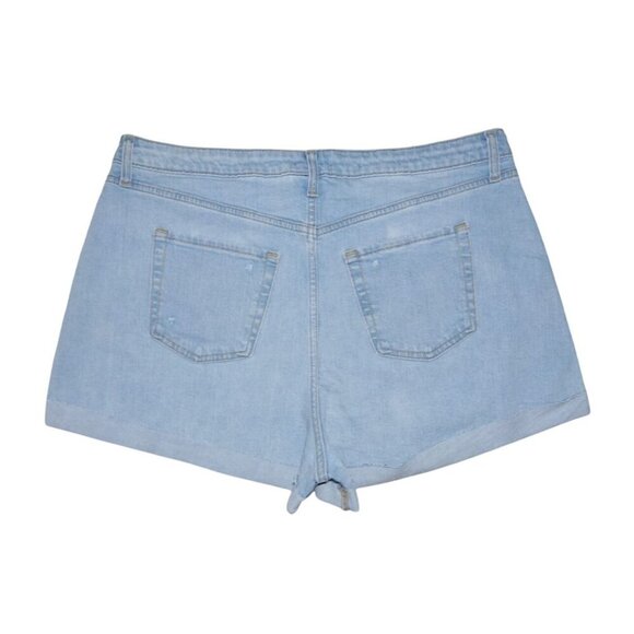 Wild Fable Women's Light Blue Cuffed Hem Denim Shorts, Size 16, NWT. - Picture 4 of 10